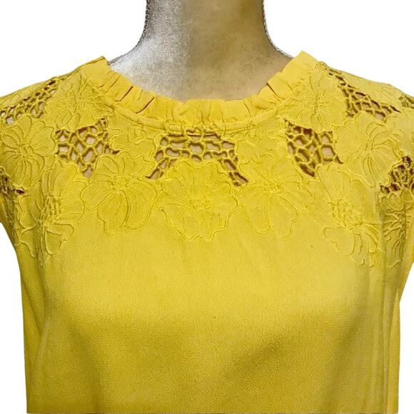 Loft Plus Size NWT Yellow Floral Ruffle Dress Women 22 *Pls See Description* - Picture 2 of 14